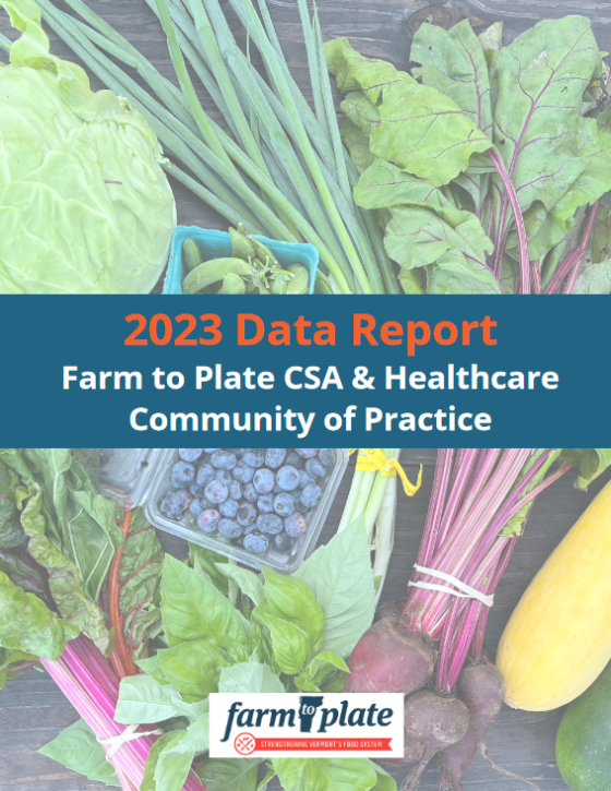 2023 Data Report Cover - Farm to Plate CSA and Healthcare Community of Practice