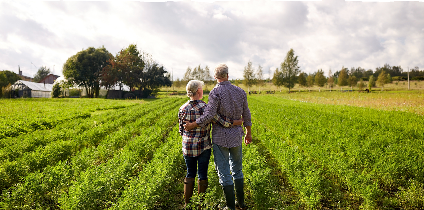 couple on the farm