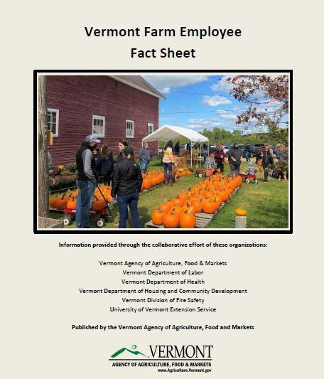 Vermont Farm Employee Fact Sheet from the VAAFM