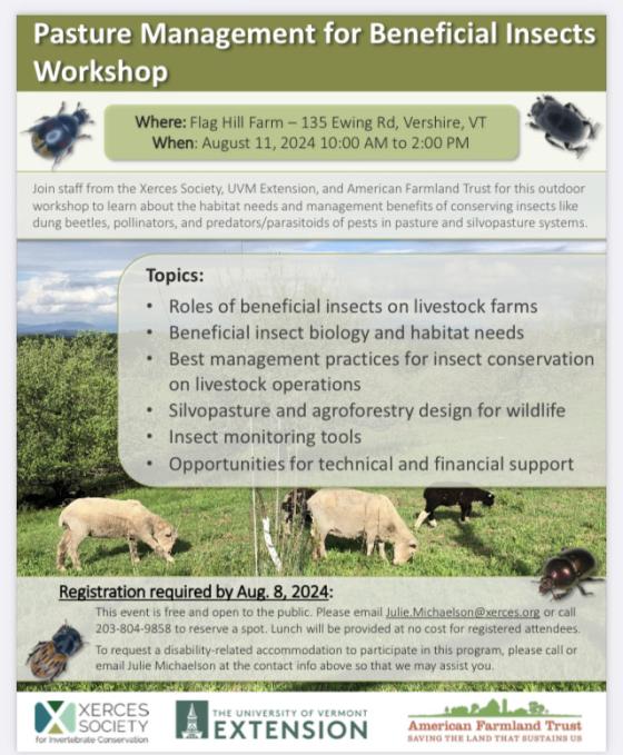 Paste Management for Beneficial Insects Workshop poster
