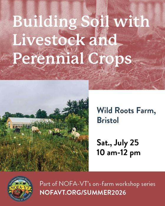 NOFA flyer of farm with greenhouse