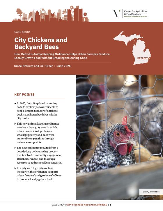 City Chickens and Backyard Bees Case Study Cover page