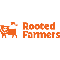 logo- Rooted Farmers. Clipart cow